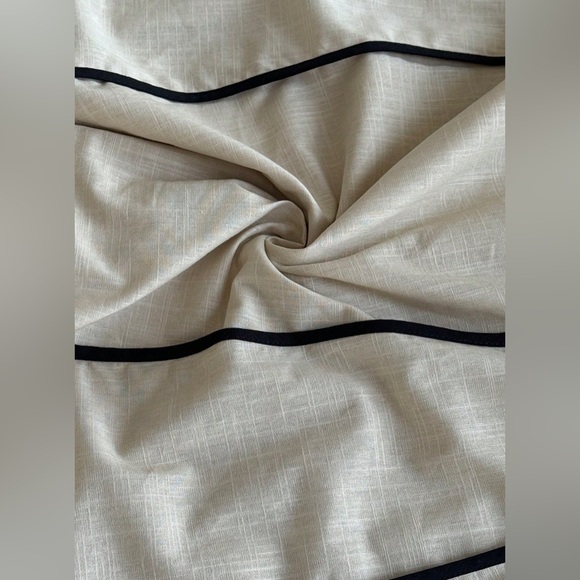 Contrast-Trimmed 100% Cotton Maxi Dress – Sand & Black - Picture 8 of 9